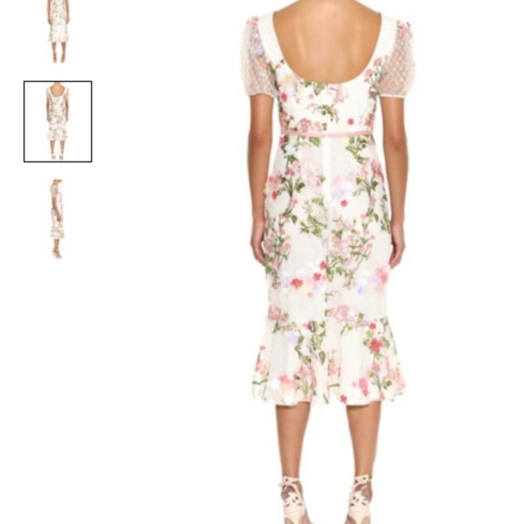 Marchesa Notte 3D Floral Dress - Picture 2 of 3